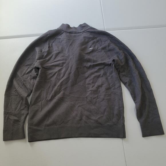 KJUS Sweater Mens Large Gray Freelite Kulm Half Zip Merino Wool Cashmere Blend - Picture 7 of 8